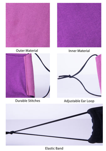 Fashionable Cotton Face Mask (Purple)